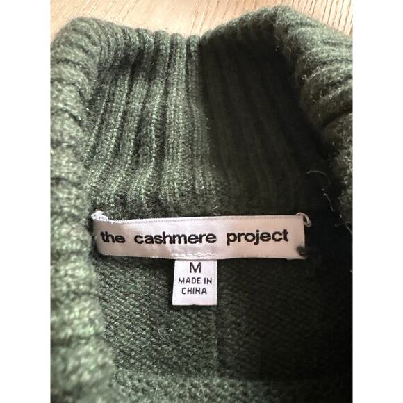 Cashmere Project Forest Green Pocket Mock Neck Sweater - Picture 4 of 7